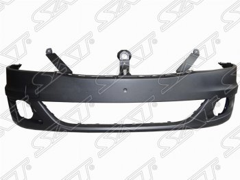 Передний бампер (под ПТФ) SAT Renault Logan  1 (2010-2016) рестайлинг