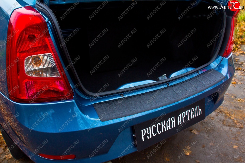 1 239 р. Защитная накладка на задний бампер RA  Renault Logan  1 (2010-2016) рестайлинг  с доставкой в г. Керчь