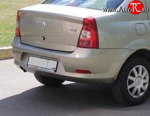 3 899 р. Задний бампер Стандартный Renault Logan 1 рестайлинг (2010-2016) (Неокрашенный)  с доставкой в г. Керчь
