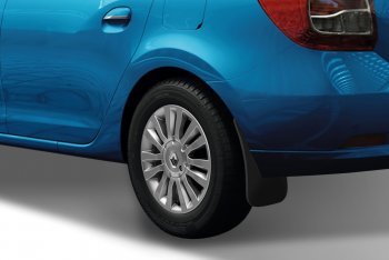 2 379 р. Брызговики Frosch optimum (установка c подкрылком) Renault Logan 1 дорестайлинг (2004-2010) (Задние)  с доставкой в г. Керчь. Увеличить фотографию 2