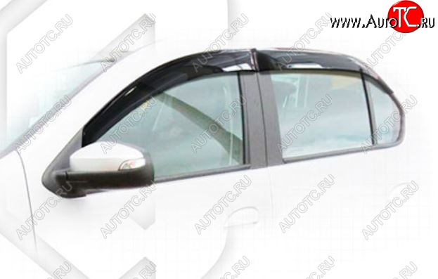2 099 р. Дефлектора окон CA-Plastiс Renault Logan 2 дорестайлинг (2014-2018) (Classic полупрозрачный, Без хром.молдинга)  с доставкой в г. Керчь