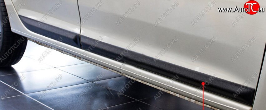 2 899 р. Молдинги дверей RA (комплект)  Renault Logan  2 (2014-2018) дорестайлинг (Поверхность глянец (под окраску), Неокрашенные)  с доставкой в г. Керчь