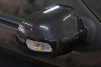 889 р. Накладки на зеркала Артформ (в цвет автомобиля, под повторитель) Renault Logan 2 дорестайлинг (2014-2018)  с доставкой в г. Керчь. Увеличить фотографию 2