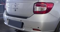 1 299 р. Накладка защитная на задний бампер RA  Renault Logan  2 (2014-2018) дорестайлинг  с доставкой в г. Керчь. Увеличить фотографию 2