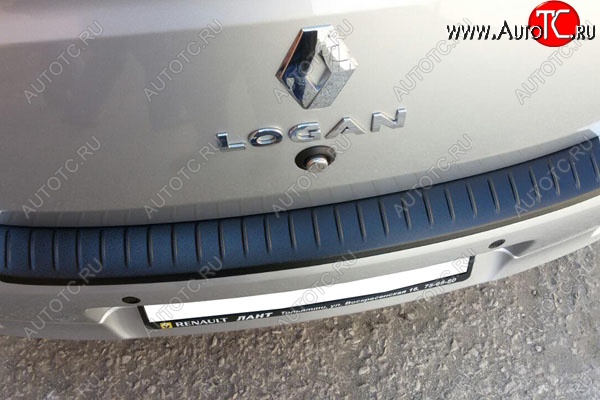 499 р. Защитная накладка заднего бампера Тюн-Авто  Renault Logan  2 (2014-2018) дорестайлинг  с доставкой в г. Керчь