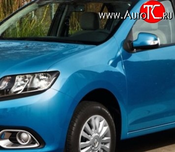 6 949 р. Переднее левое крыло (без отв. под повторитель) Стандартное Renault Sandero (B8) дорестайлинг (2014-2018) (Окрашенное)  с доставкой в г. Керчь