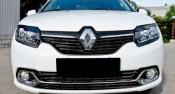 539 р. Реснички на фары RA Renault Logan 2 дорестайлинг (2014-2018) (Неокрашенные)  с доставкой в г. Керчь. Увеличить фотографию 3