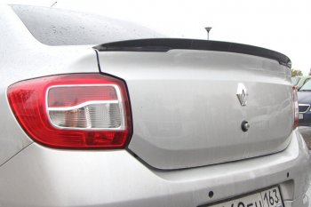 7 749 р. Лип спойлер Yuago Renault Logan 2 дорестайлинг (2014-2018) (неокрашенный)  с доставкой в г. Керчь. Увеличить фотографию 2