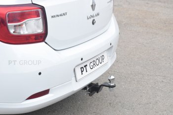 11 589 р. Фаркоп PT GROUP /съемный квадрат/ RENAULT Logan 2012-/ Logan Stepway 2018- Renault Logan 2 рестайлинг (2018-2025)  с доставкой в г. Керчь. Увеличить фотографию 2