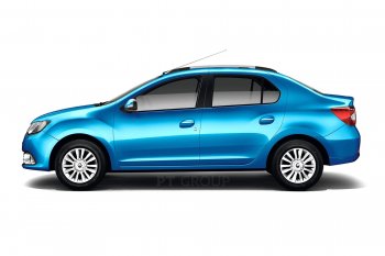 6 469 р. Рейлинги Petroil Tuning Комфорт Renault Logan 2 дорестайлинг (2014-2018) (Серебристый муар)  с доставкой в г. Керчь. Увеличить фотографию 2