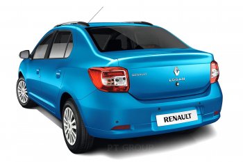 6 469 р. Рейлинги Petroil Tuning Комфорт Renault Logan 2 дорестайлинг (2014-2018) (Серебристый муар)  с доставкой в г. Керчь. Увеличить фотографию 4