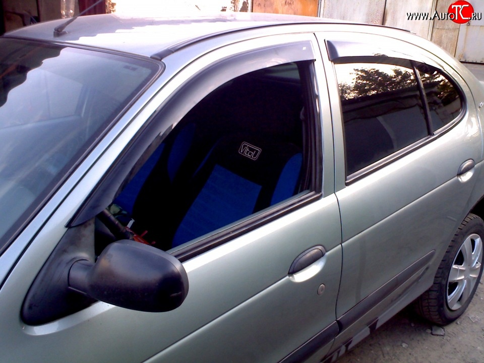 999 р. Комплект дефлекторов окон (ветровиков) 4 шт. (хетчбек) Russtal Renault Megane BA,LA хэтчбэк 5 дв. дорестайлинг (1995-1999)  с доставкой в г. Керчь