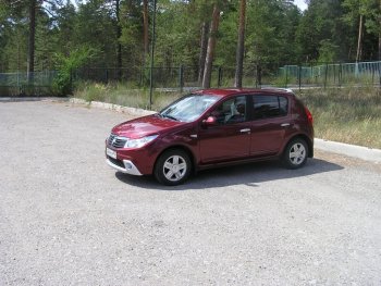 2 099 р. Накладка на передний бампер KART губа Renault Sandero (BS) (2009-2014) (Неокрашенная)  с доставкой в г. Керчь. Увеличить фотографию 2