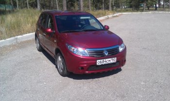 2 099 р. Накладка на передний бампер KART губа Renault Sandero (BS) (2009-2014) (Неокрашенная)  с доставкой в г. Керчь. Увеличить фотографию 3