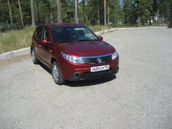 2 099 р. Накладка на передний бампер KART губа Renault Sandero (BS) (2009-2014) (Неокрашенная)  с доставкой в г. Керчь. Увеличить фотографию 4