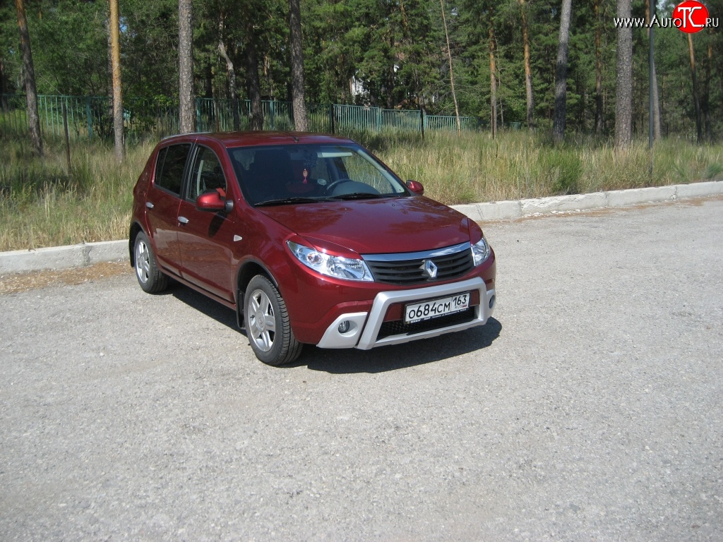 1 549 р. Накладки на противотуманные фары на KART RS Renault Sandero (BS) (2009-2014) (Тисненный пластик)  с доставкой в г. Керчь