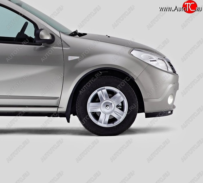 7 549 р. Переднее правое крыло (с отв. под повторитель) Стандартное Renault Sandero (BS) (2009-2014) (Окрашенное новое)  с доставкой в г. Керчь