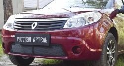 Защитная сетка решетки переднего бампера РА Renault Sandero  (BS) (2009-2014)
