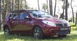 2 099 р. Защитная сетка решетки переднего бампера (с ДХО) РА  Renault Sandero  (BS) (2009-2014)  с доставкой в г. Керчь. Увеличить фотографию 3