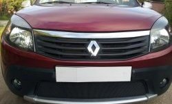1 469 р. Сетка на бампер Russtal (черная) Renault Sandero (BS) (2009-2014)  с доставкой в г. Керчь. Увеличить фотографию 3