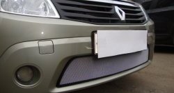 1 539 р. Сетка на бампер Russtal (хром) Renault Sandero (BS) (2009-2014)  с доставкой в г. Керчь. Увеличить фотографию 2