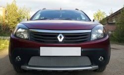 1 539 р. Сетка на бампер Russtal (хром) Renault Sandero Stepway (BS) (2010-2014)  с доставкой в г. Керчь. Увеличить фотографию 3