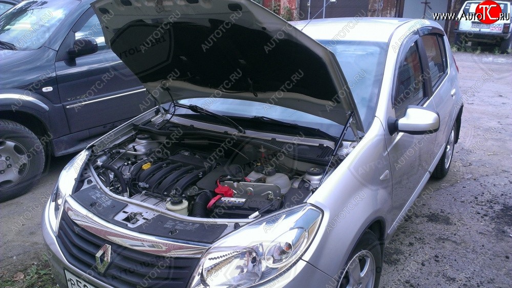 2 049 р. Упор капота Russtal Renault Sandero Stepway (BS) (2010-2014)  с доставкой в г. Керчь