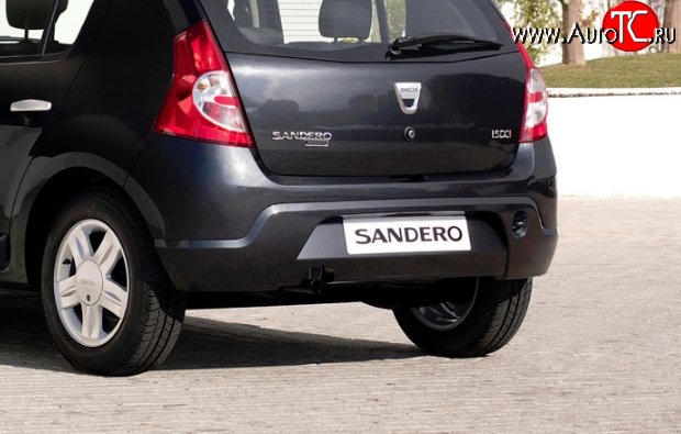 6 849 р. Задний бампер Стандартный Renault Sandero (BS) (2009-2014) (Неокрашенный)  с доставкой в г. Керчь