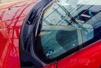 2 389 р. Накладка в проем стеклоочистителей лобового (жабо) Petroil Tuning  Renault Sandero  (BS) - Sandero Stepway  (BS)  с доставкой в г. Керчь. Увеличить фотографию 2