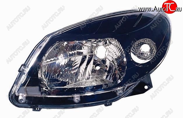 3 099 р. Фара BRIGHTROAD (чёрная, левая) Renault Sandero (BS) (2009-2014)  с доставкой в г. Керчь