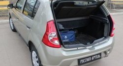 1 669 р. Пластиковый порожек в багажник автомобиля RA  Renault Sandero  (BS) (2009-2014) (Standart)  с доставкой в г. Керчь. Увеличить фотографию 2