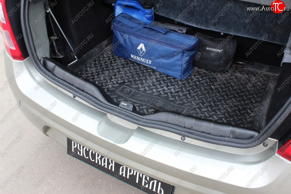 1 669 р. Пластиковый порожек в багажник автомобиля RA  Renault Sandero  (BS) (2009-2014) (Standart)  с доставкой в г. Керчь