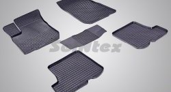Износостойкие коврики в салон с рисунком Сетка SeiNtex Premium 4 шт. (резина) Renault Sandero  (BS) (2009-2014)