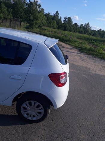 5 599 р. Спойлер INMAX Renault Sandero Stepway (B8) дорестайлинг (2014-2018) (неокрашенный)  с доставкой в г. Керчь. Увеличить фотографию 3