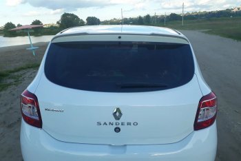 5 599 р. Спойлер INMAX Renault Sandero Stepway (B8) дорестайлинг (2014-2018) (неокрашенный)  с доставкой в г. Керчь. Увеличить фотографию 4