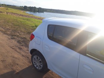 5 599 р. Спойлер INMAX Renault Sandero Stepway (B8) дорестайлинг (2014-2018) (неокрашенный)  с доставкой в г. Керчь. Увеличить фотографию 7