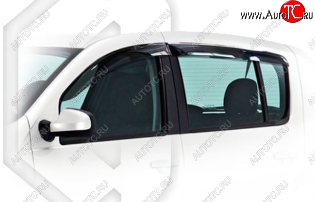 2 199 р. Дефлектора окон CA-Plastic Renault Sandero (B8) дорестайлинг (2014-2018) (Classic полупрозрачный)  с доставкой в г. Керчь
