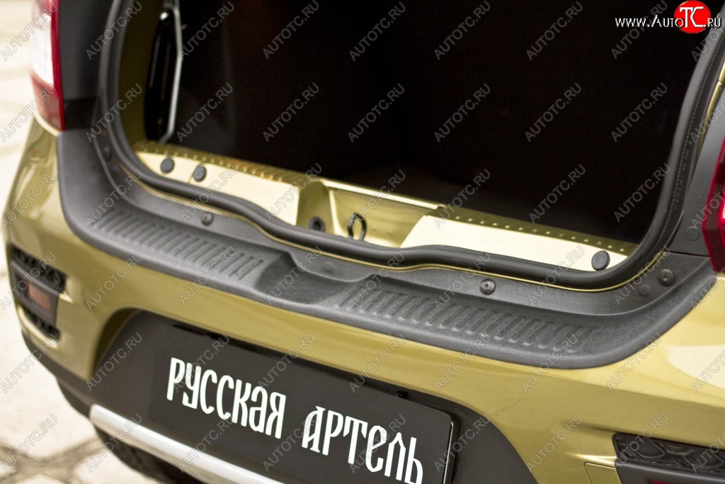 1 589 р. Защитная накладка на задний бампер Stepway RA  Renault Sandero Stepway  (B8) (2014-2018) дорестайлинг  с доставкой в г. Керчь