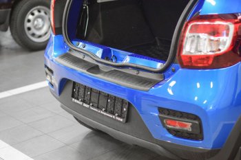 Защитная накладка заднего бампера Тюн-Авто Renault Sandero Stepway  (B8) (2014-2018) дорестайлинг