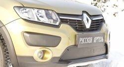 1 129 р. Зимняя заглушка решетки переднего бампера Stepway РА  Renault Sandero Stepway  (B8) (2014-2018) дорестайлинг  с доставкой в г. Керчь. Увеличить фотографию 3