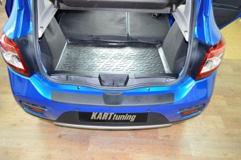 1 399 р. Накладка на порожек в багажник KART Renault Sandero (B8) дорестайлинг (2014-2018) (Без покрытия)  с доставкой в г. Керчь. Увеличить фотографию 2