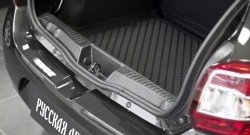 1 429 р. Пластиковый порожек в багажник автомобиля RA  Renault Sandero  (B8) (2014-2018) дорестайлинг  с доставкой в г. Керчь. Увеличить фотографию 2