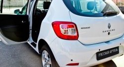 1 689 р. Накладки порожков салона RA  Renault Sandero  (B8) (2014-2018) дорестайлинг (Комплект (4 шт.))  с доставкой в г. Керчь. Увеличить фотографию 2
