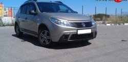 2 799 р. Низкая накладка Kart на передний бампер Renault Sandero (BS) (2009-2014) (Неокрашенная)  с доставкой в г. Керчь. Увеличить фотографию 3