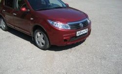 2 799 р. Низкая накладка Kart на передний бампер Renault Sandero (BS) (2009-2014) (Неокрашенная)  с доставкой в г. Керчь. Увеличить фотографию 4