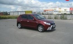 4 249 р. Высокая Накладка Kart на передний бампер Renault Sandero (BS) (2009-2014) (Неокрашенная)  с доставкой в г. Керчь. Увеличить фотографию 2