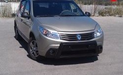 4 249 р. Высокая Накладка Kart на передний бампер Renault Sandero (BS) (2009-2014) (Неокрашенная)  с доставкой в г. Керчь. Увеличить фотографию 7