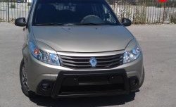 4 249 р. Высокая Накладка Kart на передний бампер Renault Sandero (BS) (2009-2014) (Неокрашенная)  с доставкой в г. Керчь. Увеличить фотографию 8