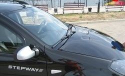 3 099 р. Обтекатель дворников Kart на автомобиль Renault Sandero (BS) (2009-2014) (Неокрашенное)  с доставкой в г. Керчь. Увеличить фотографию 3