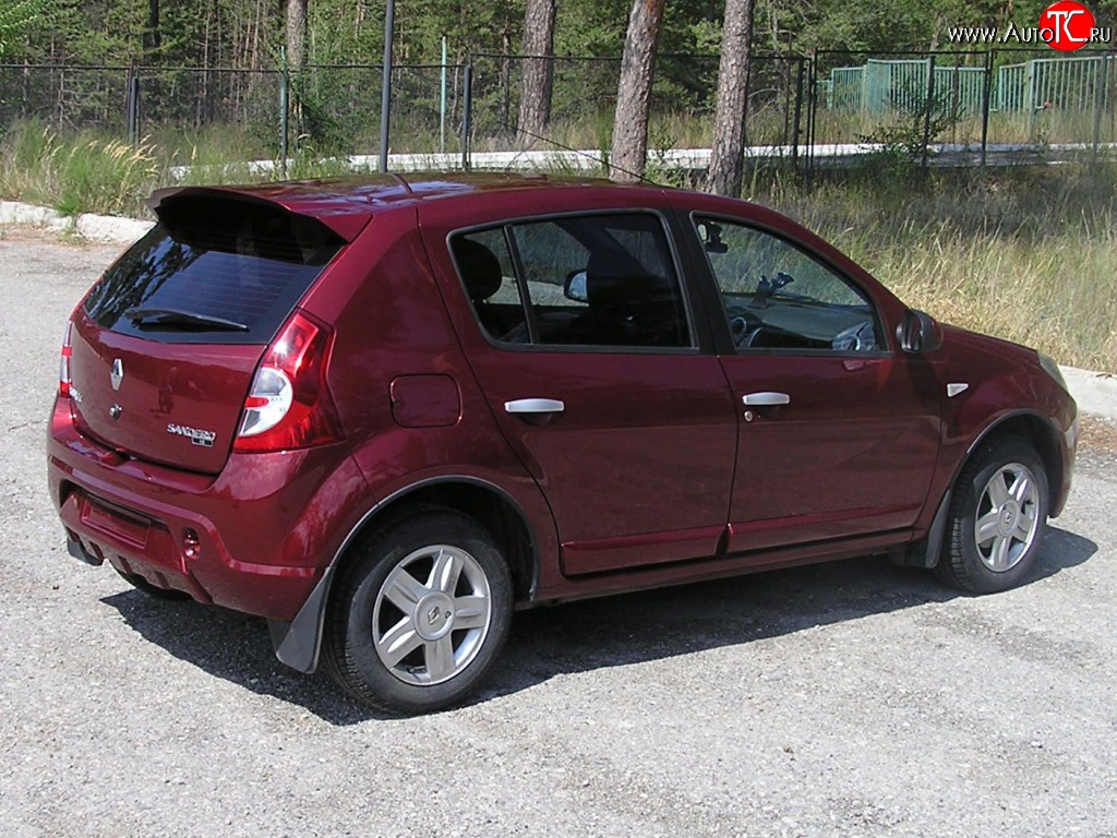 4 649 р. Спойлер Kart RS 2 Renault Sandero (BS) (2009-2014) (Неокрашенный)  с доставкой в г. Керчь